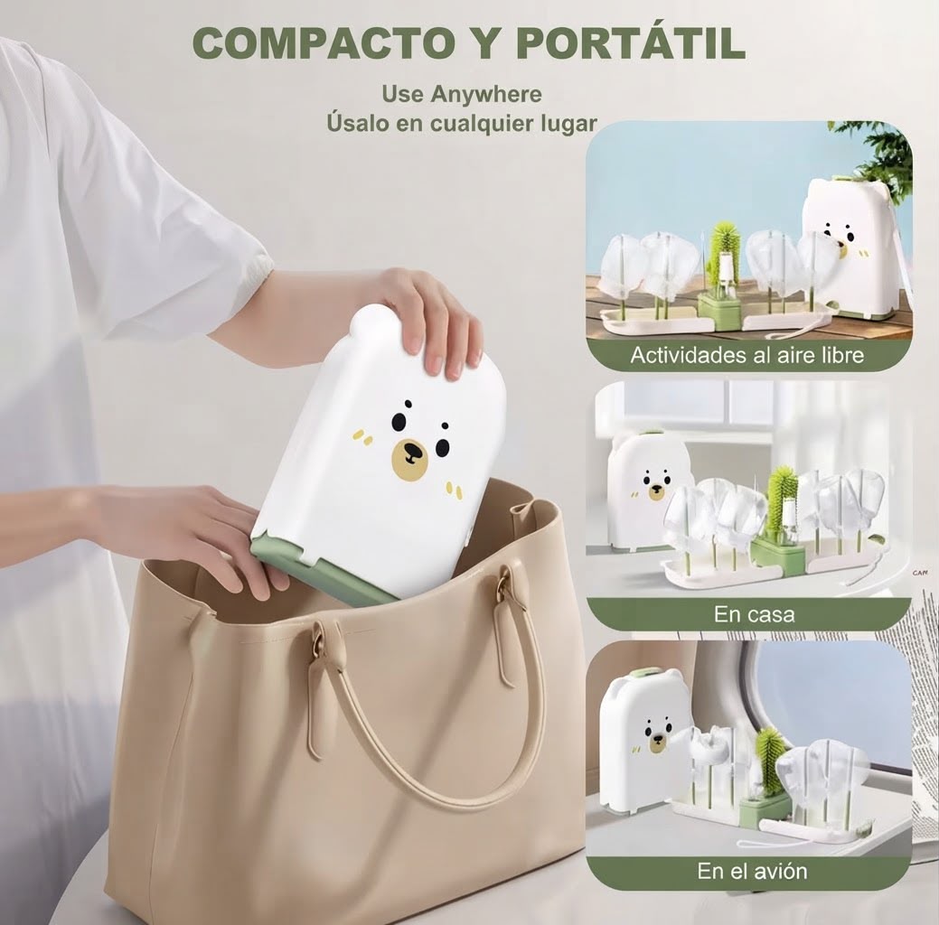 KIT LIMPIADOR ESCURRIDOR DE TETEROS